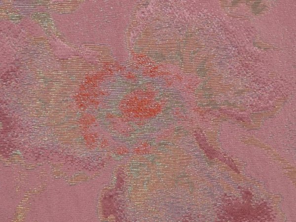 Photo4: 6630T06z560 Vintage Japanese Kimono Silk HAORI Flower Dull pink (4)