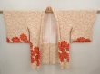 Photo5: 6630T09z560 Vintage Japanese Kimono Silk SHIBORI HAORI Flower Dull white (5)
