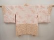 Photo6: 6630T09z560 Vintage Japanese Kimono Silk SHIBORI HAORI Flower Dull white (6)