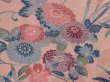Photo4: 6630T10z410 Vintage Japanese Kimono Silk HAORI Flowers Pink (4)