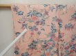 Photo5: 6630T10z410 Vintage Japanese Kimono Silk HAORI Flowers Pink (5)
