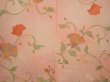 Photo3: 6630T11z570 Vintage Japanese Kimono Silk HAORI Flower Peach (3)