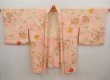Photo5: 6630T11z570 Vintage Japanese Kimono Silk HAORI Flower Peach (5)