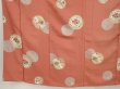 Photo4: 6630T13z640 Vintage Japanese Kimono Silk KOMON Flower Dark coral (4)
