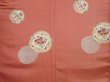 Photo5: 6630T13z640 Vintage Japanese Kimono Silk KOMON Flower Dark coral (5)