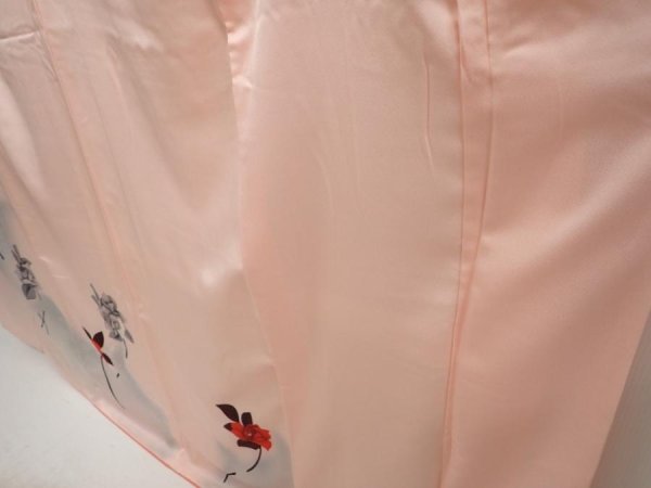 Photo4: 6630T14z810  Japanese Kimono Silk TSUKESAGE Rose Pink (4)