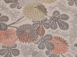 Photo4: 6701T01z790 Vintage Japanese Kimono Silk HAORI Chrysanthemum Light gray (4)