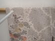 Photo6: 6701T01z790 Vintage Japanese Kimono Silk HAORI Chrysanthemum Light gray (6)