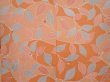 Photo3: 6701T02z590 Vintage Japanese Kimono Silk HAORI Leaf Dark salmon (3)