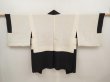 Photo7: 6701T03z490 Vintage Japanese Kimono Silk HAORI Flower Black (7)
