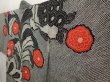 Photo2: 6701T04z640 Vintage Japanese Kimono Silk SHIBORI HAORI Flower Black (2)