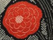 Photo4: 6701T04z640 Vintage Japanese Kimono Silk SHIBORI HAORI Flower Black (4)