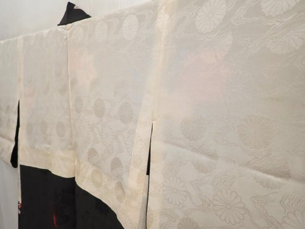 Photo7: 6701T06z620 Vintage Japanese Kimono Silk HAORI Maple Black (7)