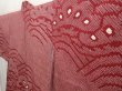 Photo2: 6701T07z430 Vintage Japanese Kimono Silk SHIBORI HAORI Pine Dark grape (2)