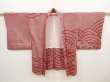 Photo5: 6701T07z430 Vintage Japanese Kimono Silk SHIBORI HAORI Pine Dark grape (5)