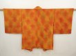 Photo1: 6701T08z530 Vintage Japanese Kimono Silk HAORI  Orangered (1)