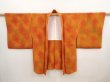 Photo5: 6701T08z530 Vintage Japanese Kimono Silk HAORI  Orangered (5)