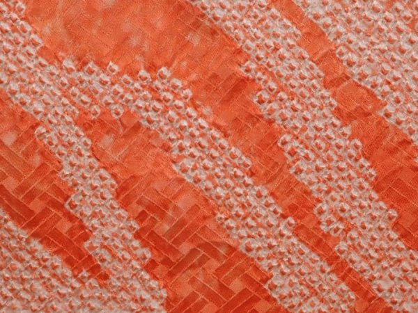 Photo4: 6701T09z490 Vintage Japanese Kimono Silk SHIBORI HAORI  Dark salmon (4)