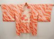 Photo5: 6701T09z490 Vintage Japanese Kimono Silk SHIBORI HAORI  Dark salmon (5)