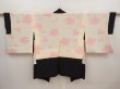 Photo6: 6701T10z590 Vintage Japanese Kimono Silk HAORI Rose Black (6)