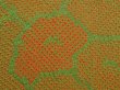 Photo4: 6701T11z440 Vintage Japanese Kimono Silk SHIBORI HAORI Flowers Parrot Green (4)