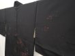 Photo2: 6701T12z510 Vintage Japanese Kimono Silk HAORI Flower Black (2)