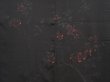 Photo3: 6701T12z510 Vintage Japanese Kimono Silk HAORI Flower Black (3)