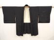 Photo6: 6701T12z510 Vintage Japanese Kimono Silk HAORI Flower Black (6)