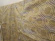 Photo4: 6701T13z750 Vintage Japanese Kimono Silk TSUMUGI Kikko Dark yellow (4)
