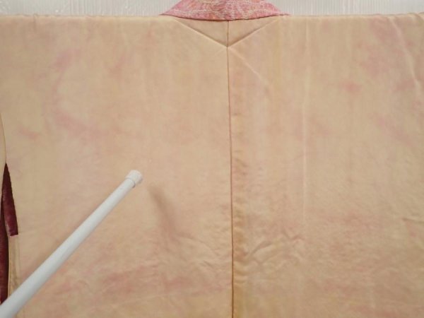 Photo8: 6702T05z440 Vintage Japanese Kimono Silk SHIBORI HAORI Flower Pink (8)
