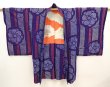 Photo7: 6702T04z380 Antique Japanese Kimono Silk SHIBORI HAORI Plum blossom (7)