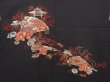 Photo3: 6702T08z510 Vintage Japanese Kimono Silk HAORI Folding fan Black (3)