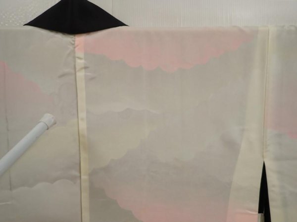 Photo8: 6702T08z510 Vintage Japanese Kimono Silk HAORI Folding fan Black (8)