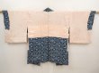 Photo6: 6702T09z440 Vintage Japanese Kimono Silk HAORI Flowers Dark cyan (6)