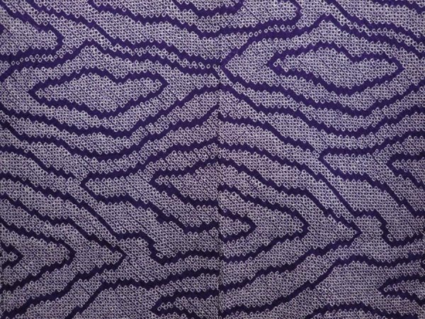 Photo3: 6702T10z400 Vintage Japanese Kimono Silk SHIBORI HAORI  Dark lavender (3)