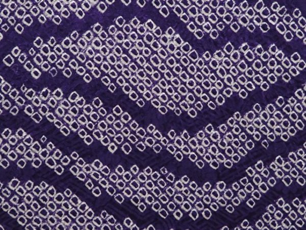 Photo4: 6702T10z400 Vintage Japanese Kimono Silk SHIBORI HAORI  Dark lavender (4)