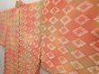 Photo2: 6702T11z500 Vintage Japanese Kimono Silk HAORI  Dark coral (2)