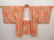 Photo5: 6702T11z500 Vintage Japanese Kimono Silk HAORI  Dark coral (5)