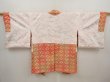 Photo6: 6702T11z500 Vintage Japanese Kimono Silk HAORI  Dark coral (6)