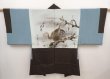 Photo1: 6702T12z660 Vintage Japanese Kimono Silk Men's HAORI Monkey Olive-Brown (1)