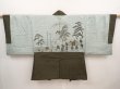 Photo1: 6702T13z610 Vintage Japanese Kimono Silk Men's HAORI Daimyogyoretsu Olive drab (1)