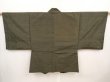 Photo4: 6702T13z610 Vintage Japanese Kimono Silk Men's HAORI Daimyogyoretsu Olive drab (4)