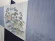 Photo2: 6702T14z540 Vintage Japanese Kimono Blend silk Men's HAORI Scenery Navy (2)