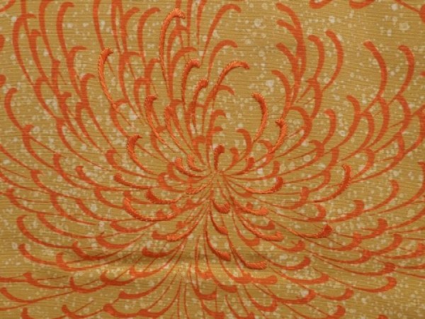 Photo4: 6703T01z610 Vintage Japanese Kimono Silk HAORI Chrysanthemum (4)