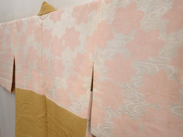 Photo7: 6703T01z610 Vintage Japanese Kimono Silk HAORI Chrysanthemum (7)