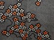 Photo3: 6703T02z510 Vintage Japanese Kimono Silk SHIBORI HAORI Flower Black (3)