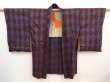 Photo6: 6703T03z450 Antique Japanese Kimono Silk HAORI Tatewaku Dark brown (6)