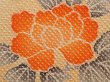 Photo4: 6703T04z420 Vintage Japanese Kimono Silk SHIBORI HAORI Flower Light orange (4)