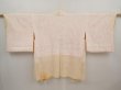 Photo6: 6703T04z420 Vintage Japanese Kimono Silk SHIBORI HAORI Flower Light orange (6)