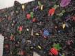 Photo2: 6703T05z590 Vintage Japanese Kimono Silk HAORI Flower Black (2)